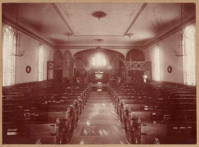 Interior of the old Trinity Episcopal Church after remodeling