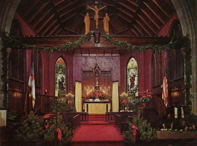 Trinity Altar at Christmas - 1960s