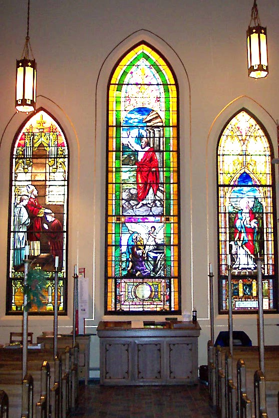 Rear Stained Glass Windows
